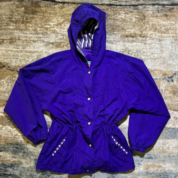 Vintage Current Seen Sport Purple Windbreaker Jacket - Picture 1 of 4